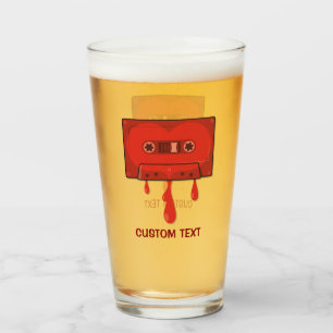 Red Heart Cassette Glass