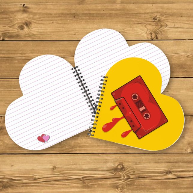 Red Heart Cassette Notebook (Creator Uploaded)