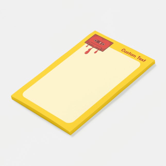 Red Heart Cassette Post-it Notes (Angled)