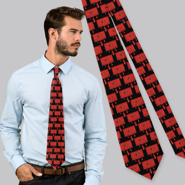 Red Heart Cassette Tie (Creator Uploaded)