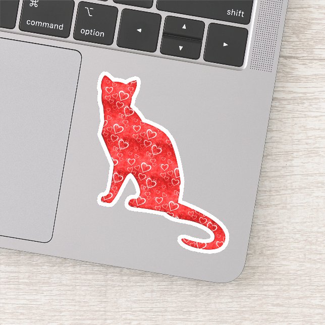 Red Heart Cat Love Contour (Detail)