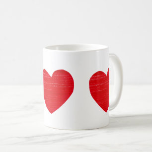 Red Heart Ceramic Mug