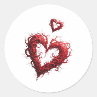 Red Heart Classic Round Sticker