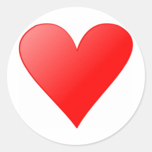 Red Heart Classic Round Sticker