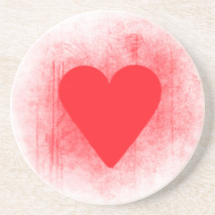 Red heart coaster