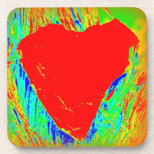 red heart coaster