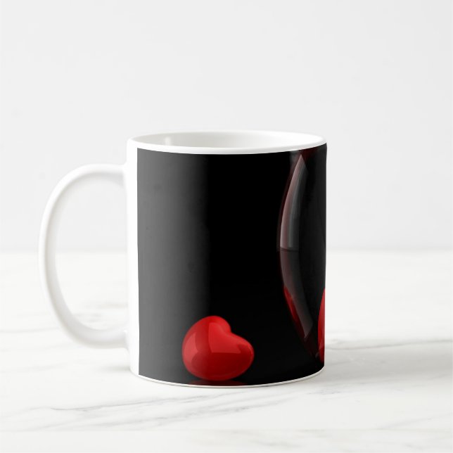 Red Heart Coffee Mug (Left)
