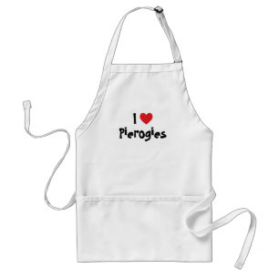 Red Heart Customizable I Love Pierogies Standard Apron