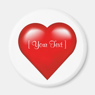 Red Heart Customizable Template Magnet