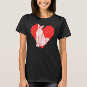 Red Heart Cute Pet Best Friend Balinese Javenese C T-Shirt
