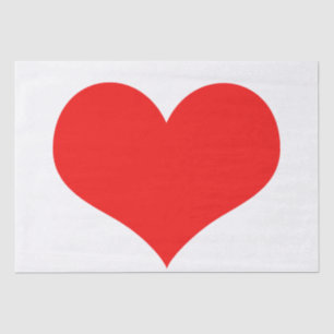 Red Heart Cute Valentine's Day White Custom Colour Tissue Paper