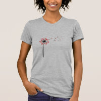 Red Heart Dandelion Whimsical Nature Graphic
