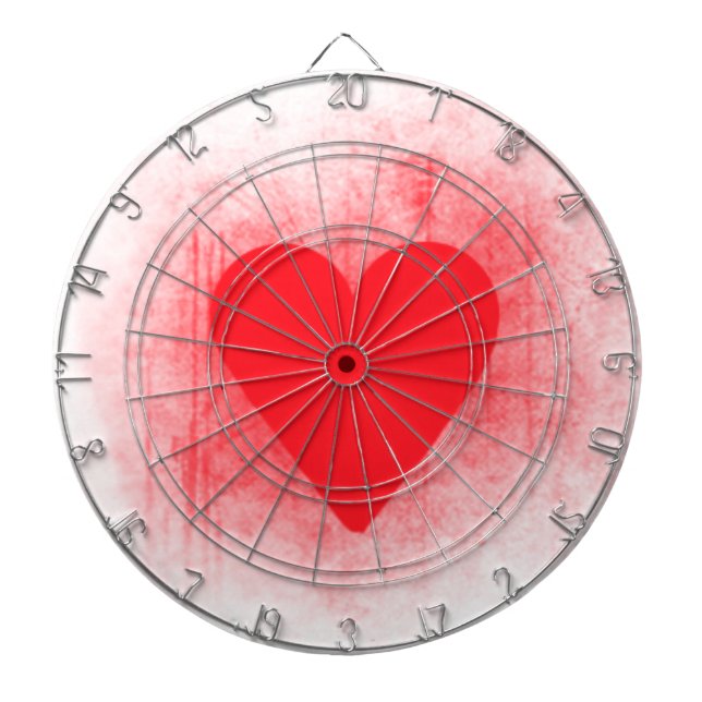 Red heart dartboard (Front)