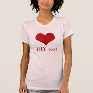 Red Heart, DIY text T-Shirt