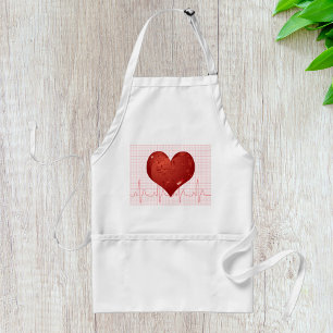 Red Heart ECG Monitor Healthcare Standard Apron