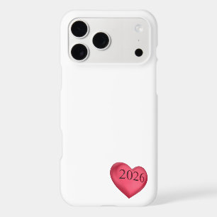 Red heart engraved with 2026