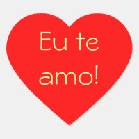 Red Heart Eu Te Amo sticker