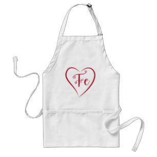 Red Heart Fe Christian affirmation  Adult Apron.  Standard Apron