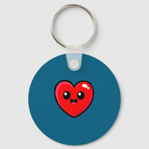Red Heart Funny Cute Design For Men Women Husband  Keychain