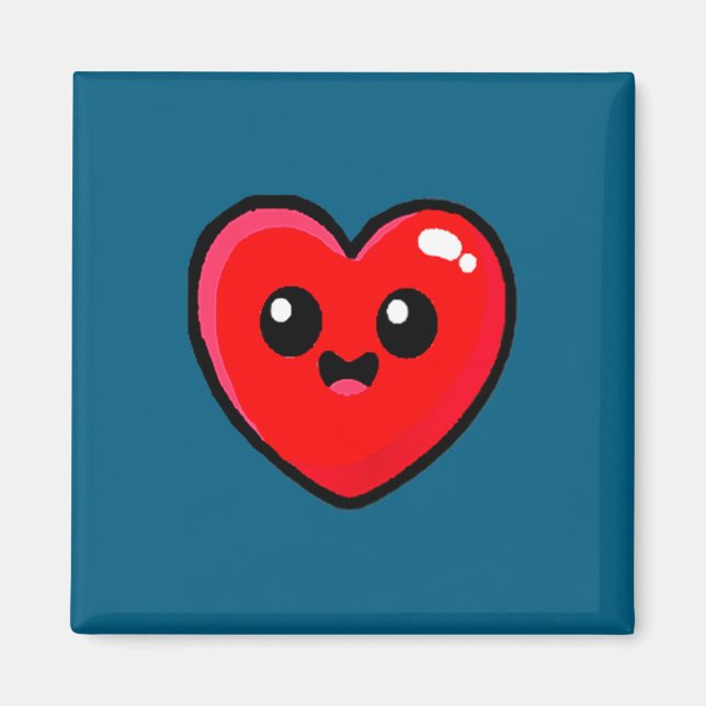 Red Heart Funny Cute Design For Men Women Husband  Magnet (Front)