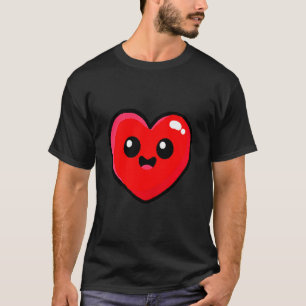 Red Heart Funny Cute Design For Men Women Husband  T-Shirt