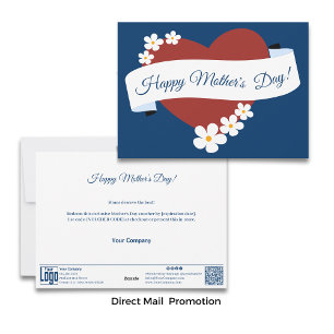 Red Heart Happy Mother's Day Banner Voucher Holiday Card