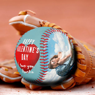 Red Heart Happy Valentine's Day 2 Photo Boyfriend  Baseball