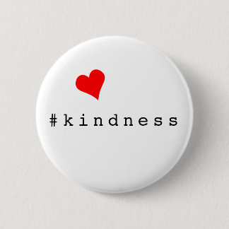 Red Heart Hashtag Kindness Reminder 2 Inch Round Button