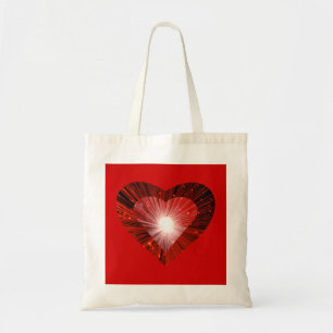Red Heart 'heart' tote bag red