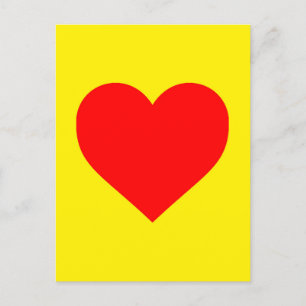 Red Heart Heat Pop Art Postcard