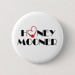 Red Heart Honeymooner 2 Inch Round Button