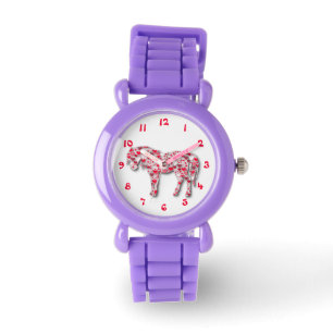 Red Heart Horse Pony Watch