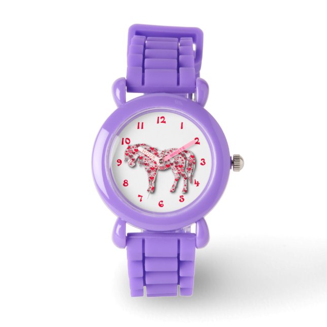 Red Heart Horse Pony Watch (Front)