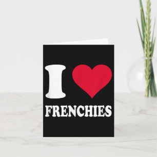 Red Heart I Love Frenchies  Card
