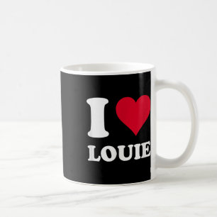 Red Heart I Love Louie  Coffee Mug