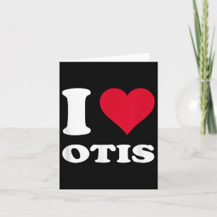 Red Heart I Love Otis Card