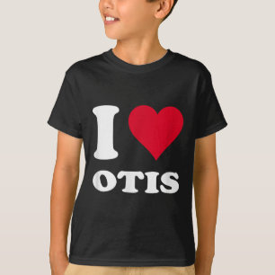 Red Heart I Love Otis  T-Shirt
