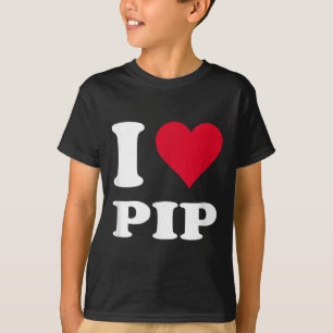 Red Heart I Love Pip  T-Shirt