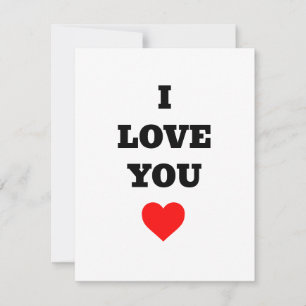 Red heart I love you Valentine's Day Card