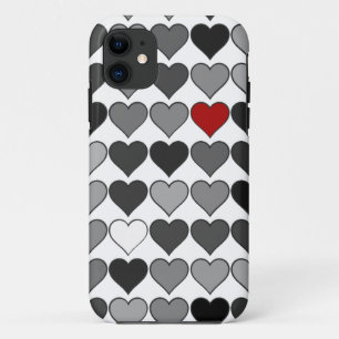 red heart in the crowd iPhone 11 case