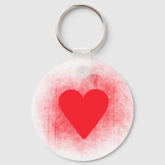 Red heart keychain (Front)