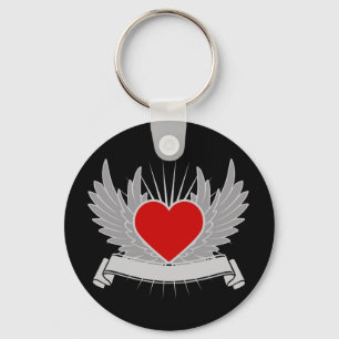 Red heart keychain