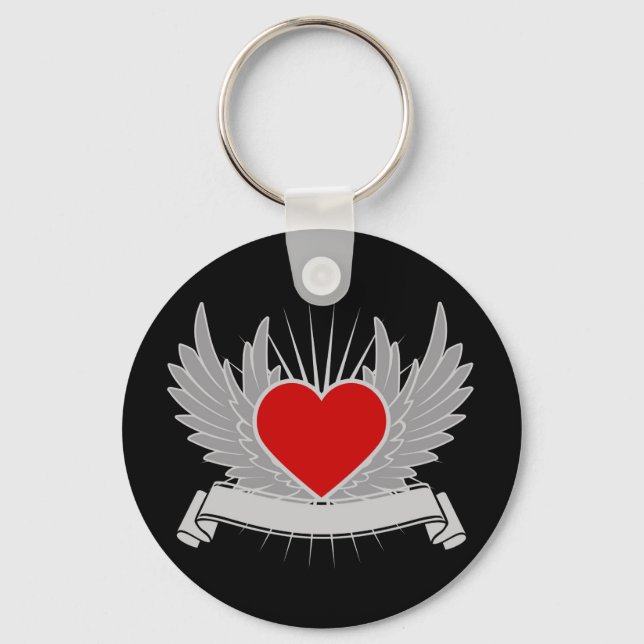 Red heart keychain (Front)