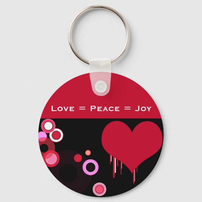 Red heart keychain (Front)