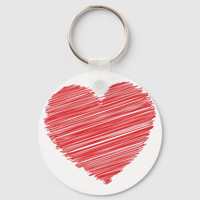 Red heart keychain (Front)