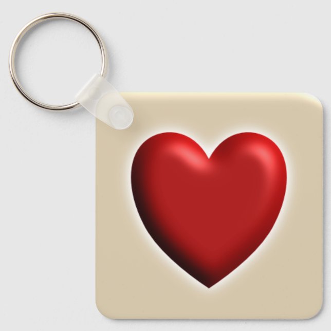 Red Heart Keychain – Cute 3D Love Design (Front)