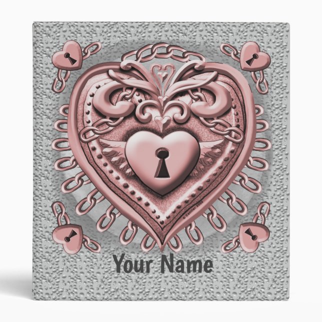 Red Heart Lock binders (Front)