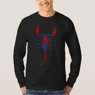 Red Heart Love Blue Dad Insect Scorpion Daddy Fat T-Shirt