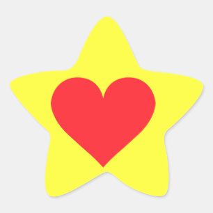 Red Heart - Love, Card Suit, Anatomy Star Sticker