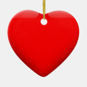 Red Heart Love Ceramic Ornament